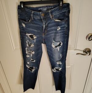 2017 American Eagle Outfitters Women's Dark Wash Skinny Jeggings Size 6